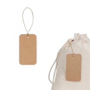 Rechteckiges Etikett aus 100% Recyclingpapier (700 g/m²) - Egotier 93671